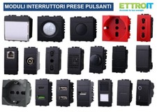 INTERRUTTORI DEVIATORI PRESE SCHUKO PULSANTI DIMMER COMPATIBILE BTICINO LIVING