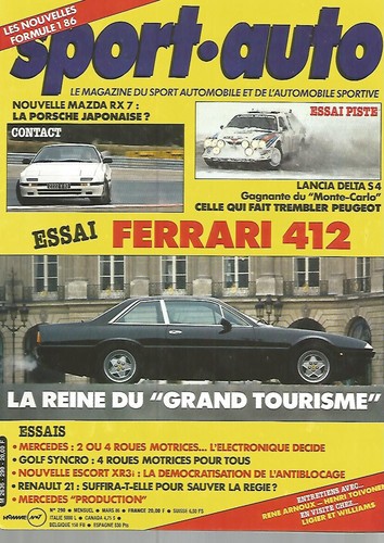 Sport auto 290 ferrari 412 - sport, n°290