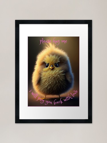 Please hug framed art - hug,