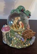 Snowglobe Disney Lady and the Tramp, Palla neve Globo Disney Lilli, Vintage Rara
