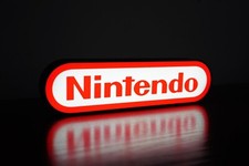Lampada Insegna Targa Luminosa Lightbox Led Usb C Nintendo Videogames 3d