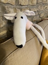 Calzino bianco fatto a mano cucciolo cane muso lungo levriero frusta Borzoi giocattolo lungo 26"