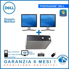 POSTAZIONE DOPPIO MONITOR PER CASSA UFFICIO AGENZIA PC DESKTOP SCHEDA VIDEO