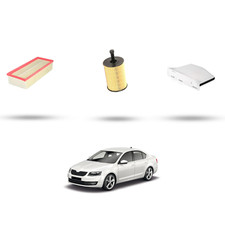 HOFFCAR Kit tagliando - 3 filtri per Skoda Octavia II 1.9 TDI 77kw Dal 2009 al 2