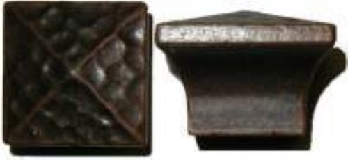 Pomello ottone fuso piramide
