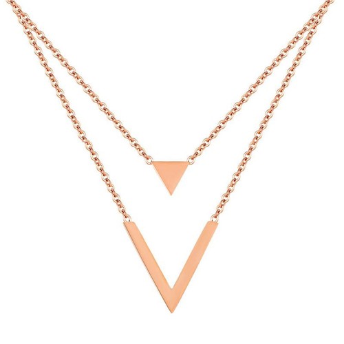 Collana con ciondolo v - con, a