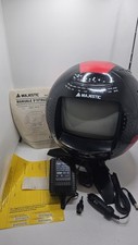 Tv Radio Majestic Pallone Rosso Nero Design Modernariato Vintage Crt Retrogames