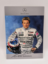 Biglietto autografo originale Kimi Raikkonen West McLaren Mercedes 2003 Formula 1