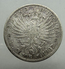 2 Lire Aquila Sabauda 1907