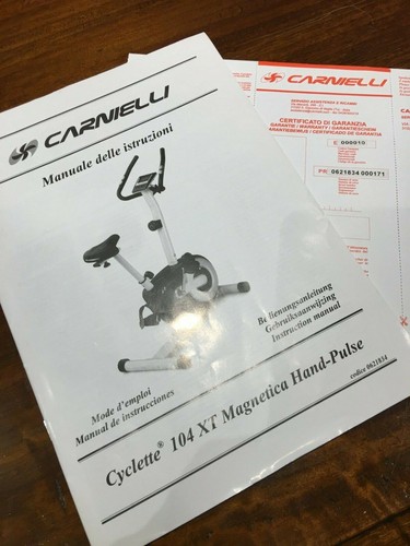 Manuale carnielli cyclette 104 - carnielli,