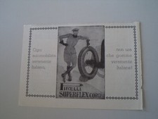 advertising Pubblicità 1929 PNEUMATICI PIRELLI SUPERFLEX CORD
