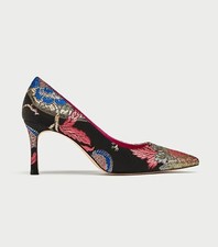 Zara Printed Fabric High Heel