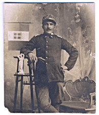 FOTO RITRATTO MILITARE SOLDATO 5° RGT. ART. DA FORTEZZA PRIMA GUERRA