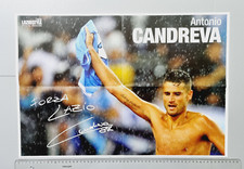 POSTER ANTONIO CANDREVA + AUTOGRAFO LAZIO STYLE ORIGINALE NUOVO MAI ATTACCATO