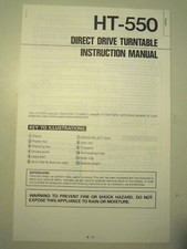 GIRADISCHI HITACHI HT-550 - INSTRUCTION MANUAL - PRINTED IN JAPAN -