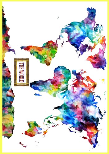 Poster mappa del mondo