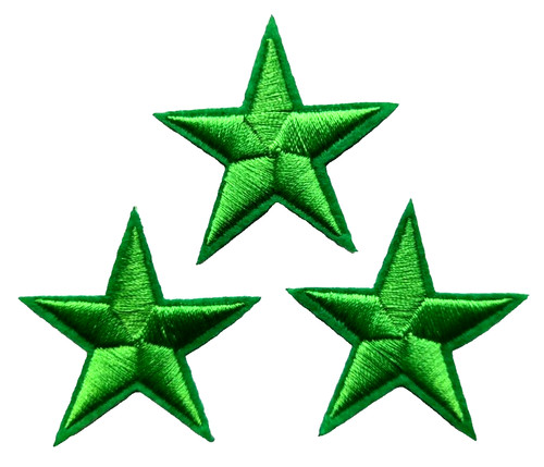 Green star patch - green,