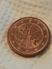 1 centesimo Germania 2002 con foglie  Di quercia