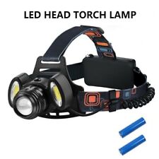 TORCIA LED CREE FRONTALE TESTA ZOOM  + 2 BATTERIE RICARICABILI SPORT CAMPEGGIO