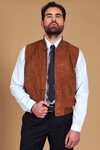 Bomber vera pelle camoscio - vera,