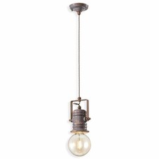 Ferroluce Lampada a Sospensione Urban Grigio Max 53W E27 Artigianale Ceramica