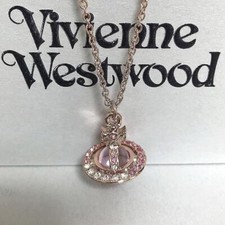 Collana Vivienne Westwood piccola sfera pietra tricolore rosa rosa NO SCATOLA