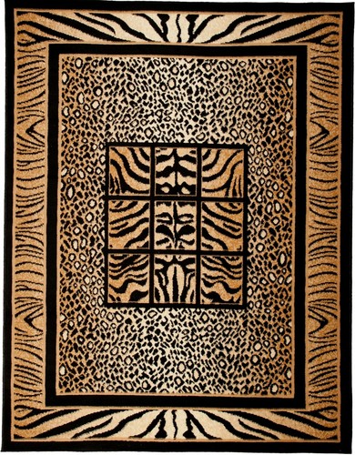 Tappeto moderno marrone pelo