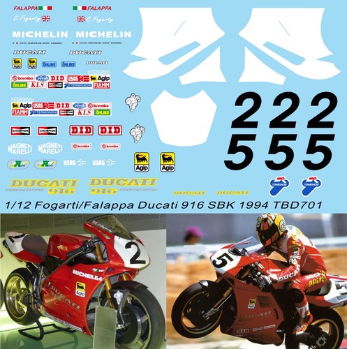 Decals per ducati 916 - 1/12,