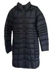 Parka donna The North Face nero con cappuccio S poli/piumino d'oca imbottitura zip davanti nuovo senza etichette