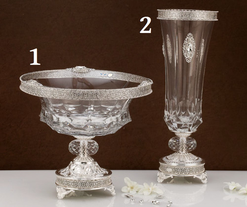 Vaso cristallo decoro - vaso, e