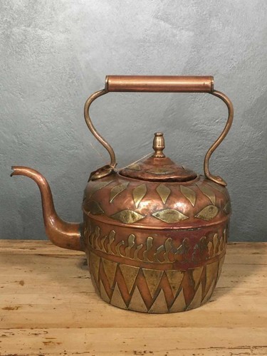 Teiera rame con - in, decori