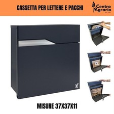 Cassetta postale per la posta delle lettere pacchi da esterno moderna nera