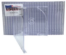 USDISC CD Jewel Case Standard 10,4 mm, singolo 1 disco (trasparente) lotto