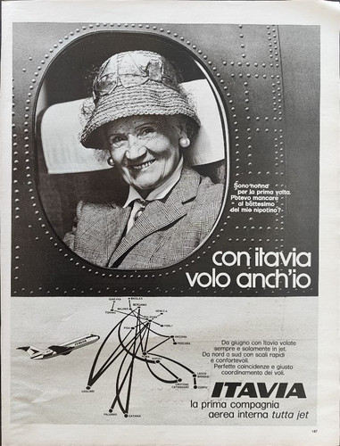 Itavia airline pubblicità - itavia,
