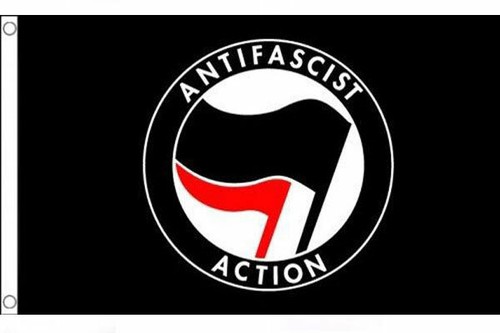 Antifascist action flag - antifascist, 5'