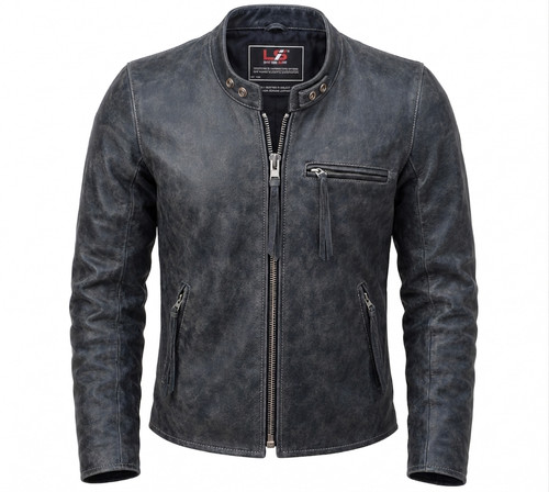 Giacca moto uomo pelle