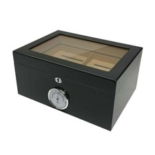 Humidor Supreme Bally Humidor per Sigari Nero Scatola di Legno - Capacità 100 Sigari, SureSeal