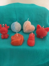 Set di 6 candele particolari colorate e profumate