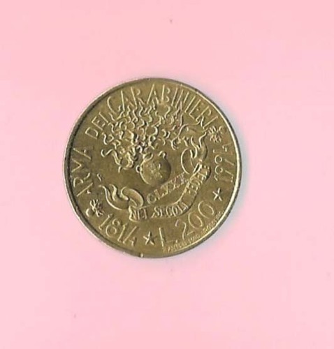 Moneta italiana lire 200 - italiana, arma