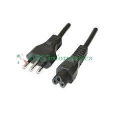 CAVO ALIMENTAZIONE CON PRESA ITALIANA 1.5 MT METRI 3 POLI NOTEBOOK TRIPOLARE