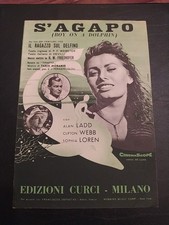 SOFIA LORE S'AGAPO ANTICO SPARTITO FILM IL RAGAZZO SUL DELFINO ED. CURCI 