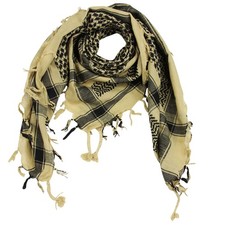 Kefiah beige e nera sciarpa