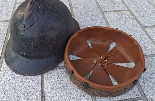 Ww2 coiffe cuir - cuir, intérieur