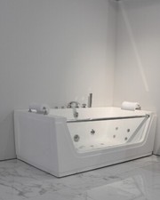 Vasca Idromassaggio Rettangolare cm 175x85 con poggiatesta e rubinetteria