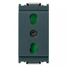 VIMAR IDEA 16203 Originale PRESA 2P+T 16A B BIPASSO PI7/11 GRIGIO 10/16A Usato