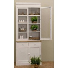 Credenza vetrina bianca shabby - bianca,