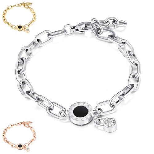 Bracciale acciaio catena - bracciale, in