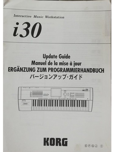 Korg i30 manuale di - korg,