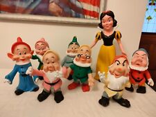 Biancaneve e i sette nani Disney Delacoste pupazzi gomma anni '70