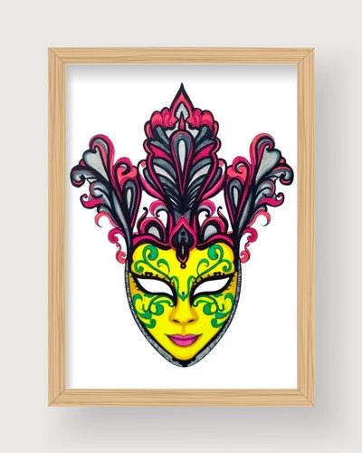 Maschera carnevale disegno - maschera,